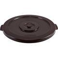 Global Industrial Plastic Trash Can Lid, 32 Gallon, Brown 240461BN